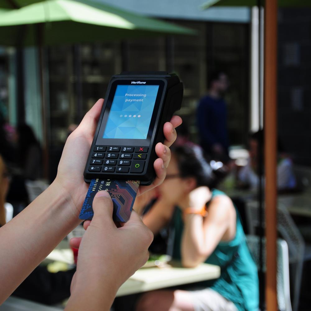 Taking card payment outdoors