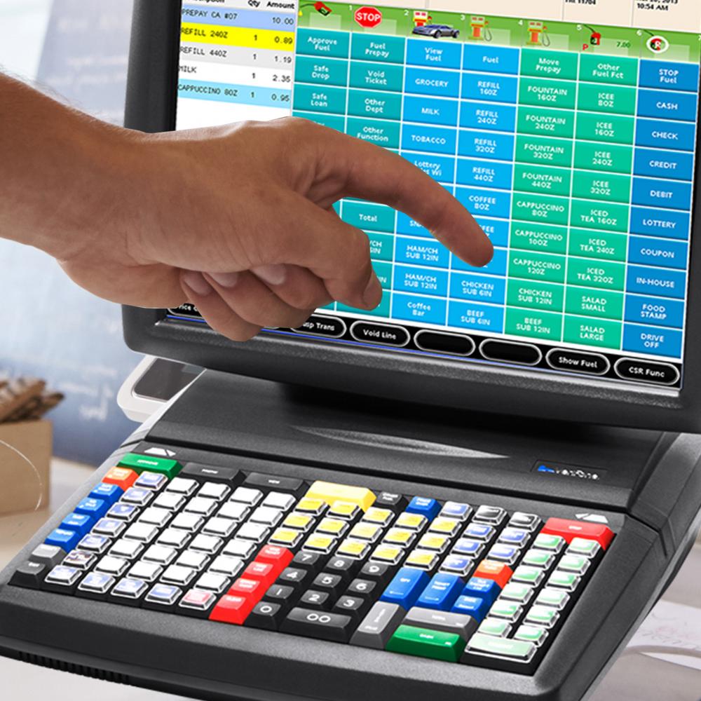 grocery store cash register keyboard