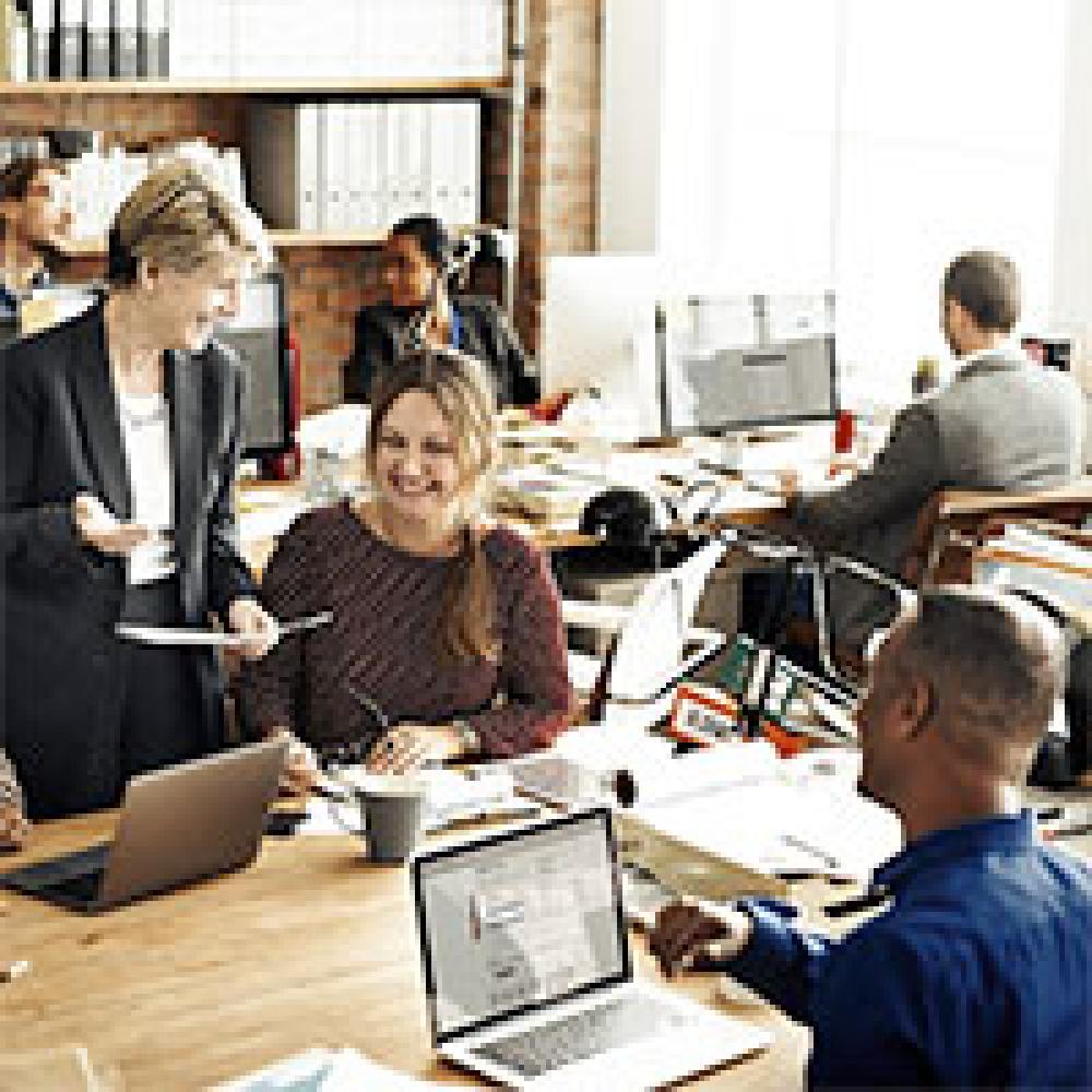 group of people working together