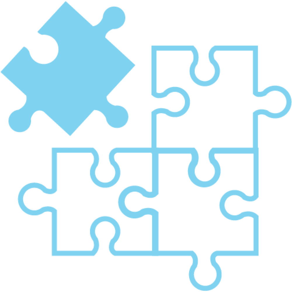 Four puzzle pieces with the fourth piece fitting in perfect