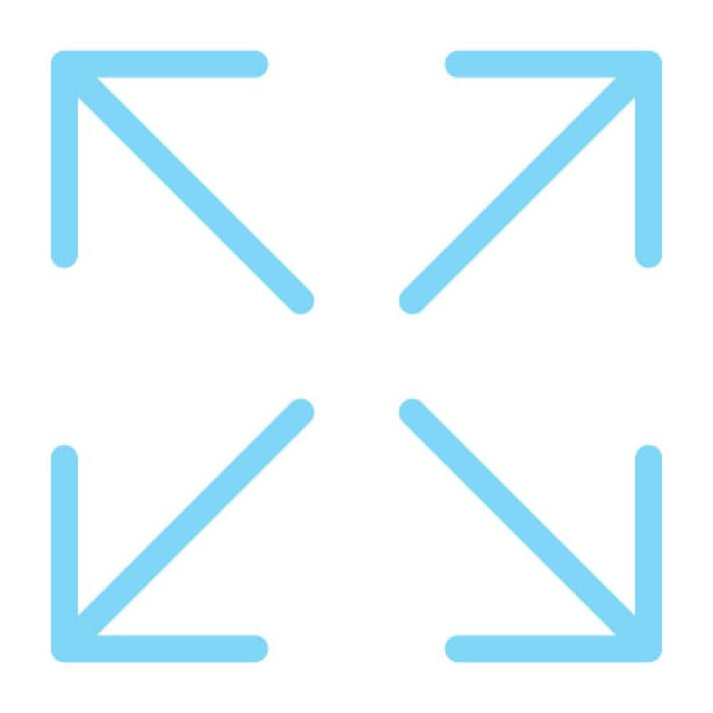 four arrows pointing outwards from the middle