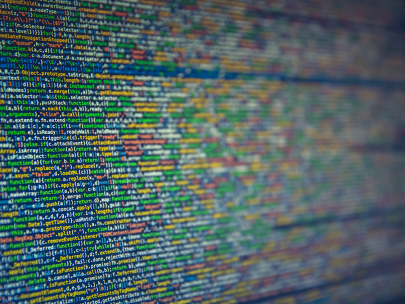 Code on a laptop screen