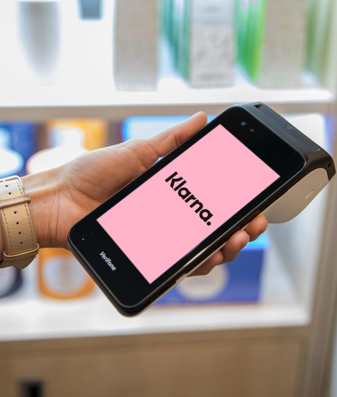 Klarna på en Verifone-terminal