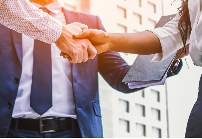 Verifone Partners shaking hands